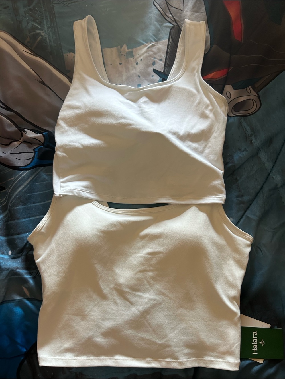 HALARA White Yoga top , size S and M, brand new, tags attached, $20 each
